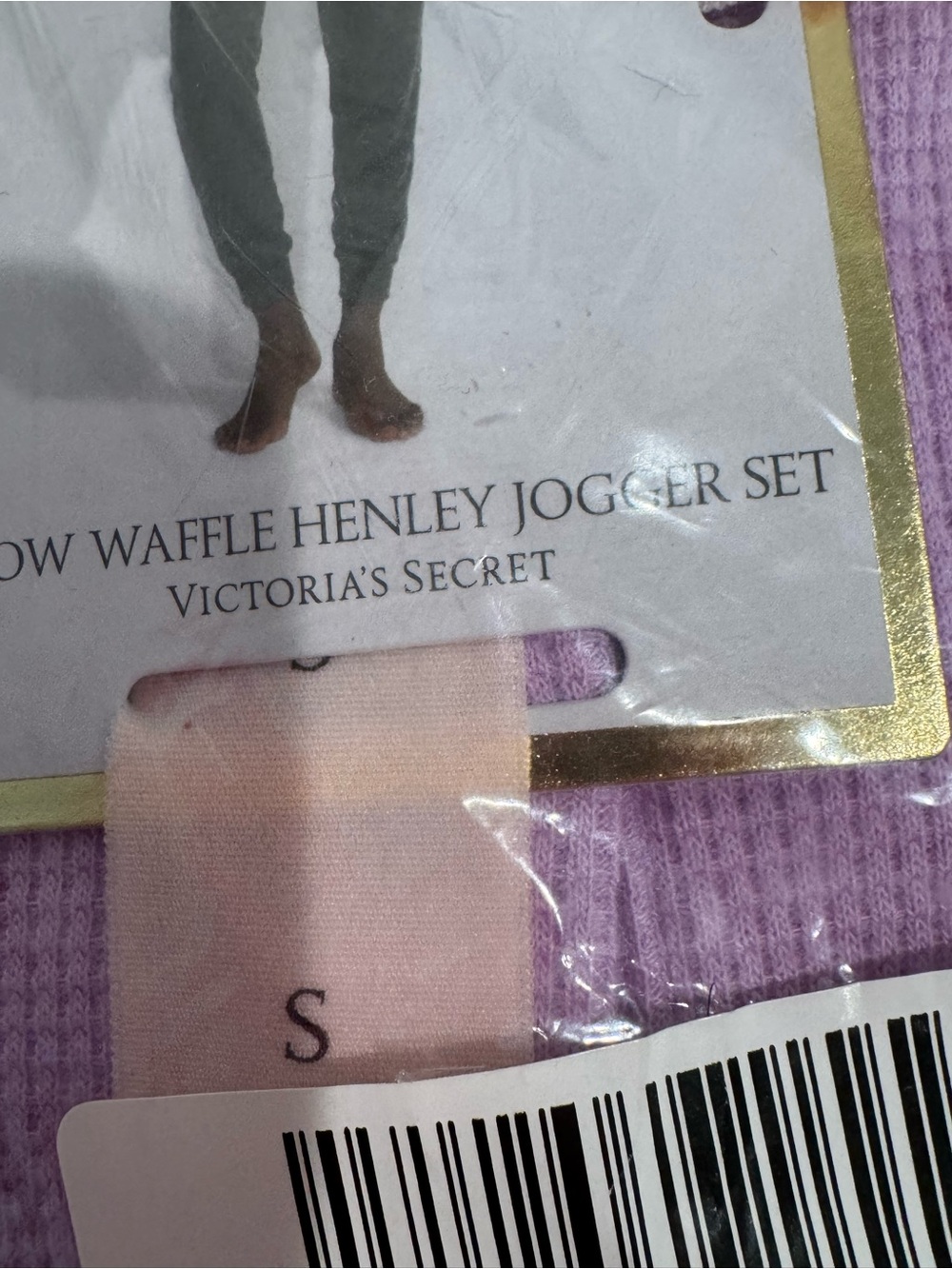 Victoria’s Secret Glow Waffle Henley Jogger Set in purple size small - Picture 2 of 3
